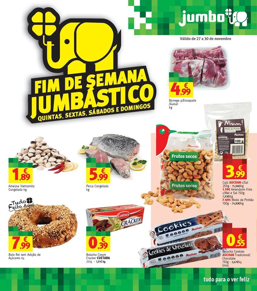 Novo folheto Jumbo 27a30nov Fim de Semana Jumbástico Novo folheto promoções Jumbo 27a30nov Fim de Semana Jumbástico