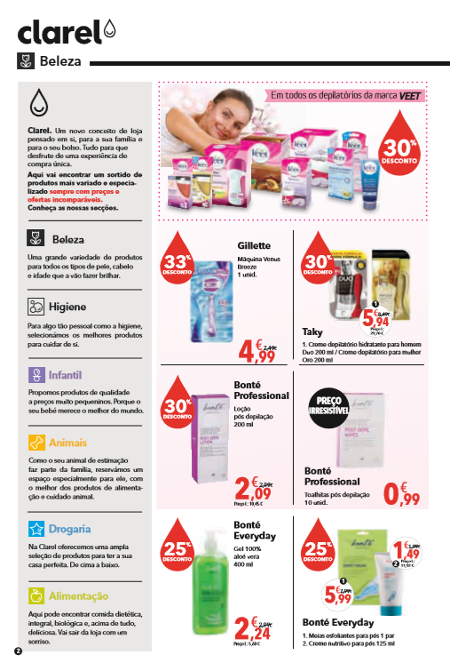 Antevisão folheto Clarel 