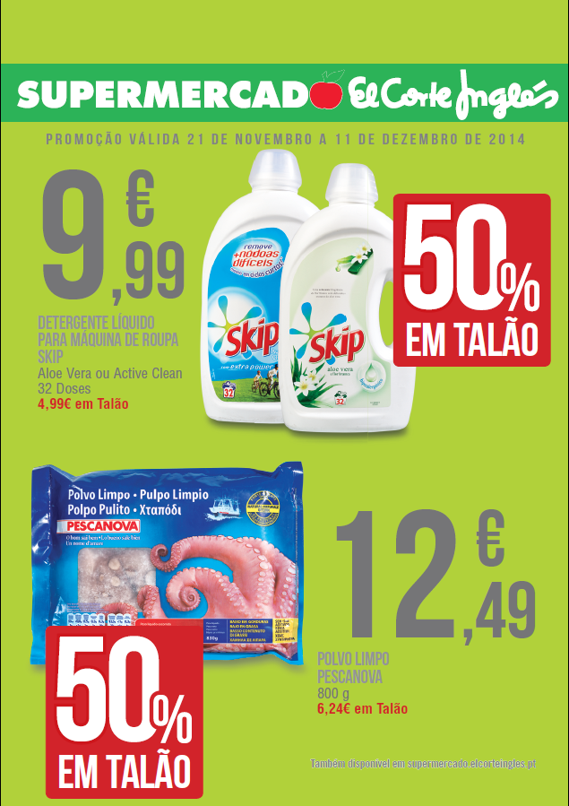 Novo folheto promoções ElCorteIngles até 11dez