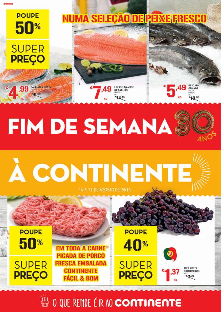 Antevisão folheto Continente especial fim de semana